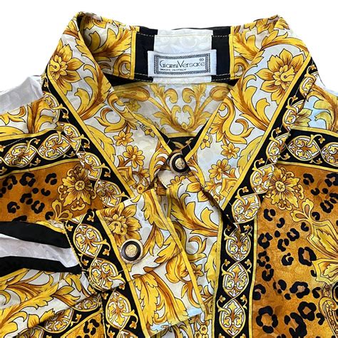 camicia versace leopard baroque